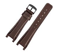 BGFFDSZ Konkaves Rindsleder-Uhrenarmband, kompatibel mit Guc YA1332 YA1333 1335 Serie, Gucci-Armband for Herren und Damen(Brown black,20mm-12mm)