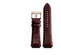 BGFFDSZ Kuhlederarmband kompatibel mit Guess W0247G3 W0040G7/0040G3 Uhrenarmband Lug End Armband 22mm Blau Schwarz Braun Bänder(Brown rose gold)