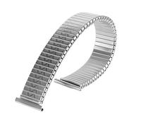 BGFFDSZ Metall-Elastisches Uhrenarmband 18 mm 20 mm Edelstahl-Uhrenarmband Universal-Ersatzarmband Herren Damen Armband Zubehör(Silver,20mm)