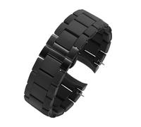 BGFFDSZ Silikon- und Edelstahlarmband, kompatibel mit Armani AR5906, AR5905, AR5890, AR5889, 5858 5920 (Herren 23 mm, Damen 20 mm), Kautschukarmband(Black black,23mm)