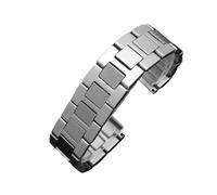 BGFFDSZ Uhrenarmband aus Edelstahl 316, kompatibel mit Cartier Ronde Tank Solo London, Herren- und Damen-Armband, Zubehör, 20 mm, 22, Armband(KDY silver,17.5mm)