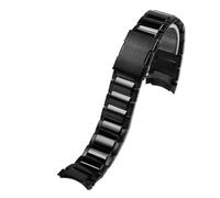 BGFFDSZ Uhrenarmband aus feinem Stahl, kompatibel mit Casio EDIFICE Series, EQB-501/EQB-500/EQB-800, Herren-Armbandzubehör, 22 mm(Black)