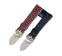 BGFFDSZ Ultradünnes Krokodillederarmband, kompatibel mit Longines L4-Paarband, VC-PP-Lederband, weiches Uhrenarmband for Herren und Damen, 13, 18, 20 mm(Black rose gold,20mm)