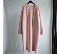 BGNHJ Strickjacke Damen,Damen Einfarbig Rosa Grobstrick Strickjacke Ultra-Weiche Open Front Pullover Lose Langarm Warme Oberbekleidung Jacke Mantel Lange Strickjacken Für Damen,Einheitsgröße