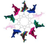 BGNXHYB 10PCS Delfin Schlüsselanhänger, Pailletten Schlüsselanhänger, Delfin Anhänger, für Kinder Party Geburtstag, Delfin Deko