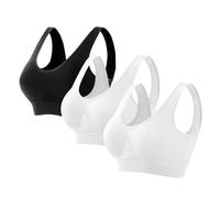 BH Damen Mit BüGel T Shirt BH Damen Mit BüGel Ohne Gepolstert Eisseide UltradüNner UnterwäSche GroßE GrößEn BüGelbikiniset Cup C Racerback Top Push Up OHN Bugel Bralette Grosse Brueste Skinny