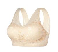 BH Damen ohne Bügel BH ohne Buegel Seamless Bequem BH Klassische Soft Nahtloser Bügelloser T Shirt BH Gepolstert Mesh Bralette Große Brüste Starker Halt Push Up BH