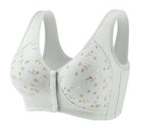 BH Damen Ohne BüGel mit Vorderverschluss Daisy Bra mit Druckknopf Aus Baumwolle Soft BH Große Größe BH Atmungsaktiv Klassischer Bras Nahtloser Bequemer BH mit Vorderverschluss FüR Senioren