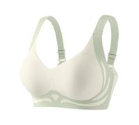 BH Damen Ohne Bügel Seamless Bra Push Up-BH Starker Halt Nahtlose Bequem Klassische Bustier Verstellbar Unterwäsche Komfort Vollschalen Solid Color Büstenhalter Für Alltag Kleidung