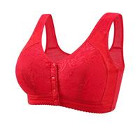 BH Damen Ohne Bügel Triumph Non-Wired Unterhosen Nahtloser BH Ohne Bügel Bandeau Top Damen Comfy Sport-BH BH Ohne Bügel Große Größen Push Up BH Ohne Buegel Sportbh Damen Bralette Damen（4-Red，40）