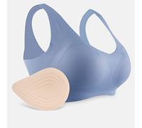 BH Einsätze, Herausnehmbare Atmungsaktive Künstliche Symmetrische Dreieckige BH Prothese für Mastektomie Konkave BH Prothese, Brustformen nach Mastektomie(Rechts L)