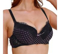 BH Große Brüste Starker Halt Damenunterwäsche 34/75 36/80 38/85 40/90 42/95 44/100 BCDE Cup BH Sexy Spitzen-BH für Damen Dessous Übergröße BH Ohne Bügel Baumwolle Bügel BH 90d Ohne (Black, 90B)