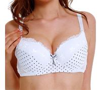 BH Große Brüste Starker Halt Damenunterwäsche 34/75 36/80 38/85 40/90 42/95 44/100 BCDE Cup BH Sexy Spitzen-BH für Damen Dessous Übergröße BH Ohne Bügel Baumwolle Bügel BH 90d Ohne (White, 95E)