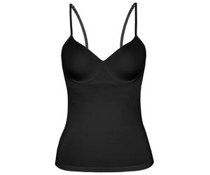 BH-Hemd SASSA "BH Hemdchen CLASSIC MICRO", Damen, Gr. 90, Cup D, schwarz, Stoff, Obermaterial: 92% Polyamid PA. 8% Elasthan EL., BHs BH-Hemd (59486569-90) schwarz