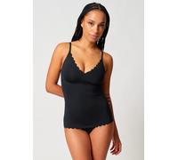 BH-Hemd SKINY "Sensation", Damen, Gr. 38, N-Gr, N-Gr, schwarz, Obermaterial: 56% Polyamid, 44% Elasthan, unifarben, normal, BHs BH-Hemd, tiefer V-Ausschnitt, schmale Träger, herausnehmbare Pads (94200