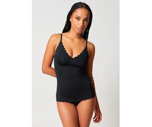 BH-Hemd SKINY "Sensation", Damen, Gr. 40, N-Gr, N-Gr, schwarz, Obermaterial: 56% Polyamid, 44% Elasthan, unifarben, normal, BHs BH-Hemd, tiefer V-Ausschnitt, schmale Träger, herausnehmbare Pads (94200