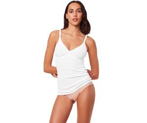 BH-Hemd TRIUMPH "Katia Basics BV X", Damen, Gr. 85, Cup C, weiß (weiß c), Single Jersey, Obermaterial: 95% Baumwolle, 5% Elasthan, unifarben, Basic, körpernah, BHs BH-Hemd, ohne Bügel, nahtlos, tiefer