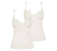 BH-Hemd VIANIA "2er Pack BH Hemd Basic", Damen, Gr. 85, Cup B, beige (cream cream), Stoff, Obermaterial: 90% Polyamid PA. 10% Elasthan EL., BHs BH-Hemd (58743106-85) cream cream