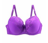 BH mit Spitze, Damen Bustier BH, Büstenhalter Dehnbar Nahtlos Push Up BH Bügelloser Raffung Sport-BH Dünne Atmungsaktiv Tshirt BH Modern Elegant Soft Bra Klassische Einfarbig