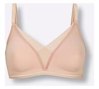 Bügelloser BH NATURANA "The Monday", Damen, Gr. 75, Cup D, beige (hellbeige), Microtouch, Obermaterial: 65% Polyamid, 35% Elasthan. Tüll: 78% Polyamid, 22% Elasthan, Mesh, leicht glänzend, unifarben,