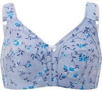 BH ohne Bügel weiß-bleu-bedruckt 120E Polyester, Baumwolle, Elasthan, Polyamid