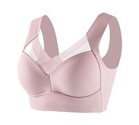 BH Ohne Träger,Women's Non-Wired Bra, Sleep Bustier Tops, Lace Bralette, Non-Wired Classic T-Shirt Bra, Cups, Comfortable, Soft, Seamless,Pink