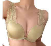 Bh RüCkenfreies Kleid Damen-BH mit offenen Körbchen, gerafft, atmungsaktiv, bequem, hautfreundlich, weicher Unterwäsche-BH Sieh An Modischer, Einfarbiger, Sexy Push-Up-Bh Aus Spitze (Green, 34)