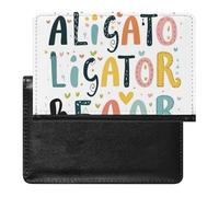 BHTGTRFDTD Reisepasshülle Etui Buntes Alphabet Mit Tieren Pu Leder Reisepasshülle Mit Kartenschlitz