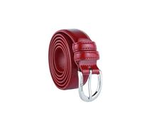 Biagiotti Damengürtel aus echtem Leder, kürzbar mit Box, Rot 3 cm, XL (120 cm)