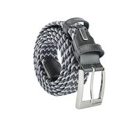 Biagiotti Geflochtener Elastik-Gürtel für Herren und Damen, mit Echtleder-Details und Geschenkbox