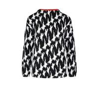 Bianca - Kuschelliger gemusterter Strickpullover - Remis schwarz/weiß - Gr. - 42