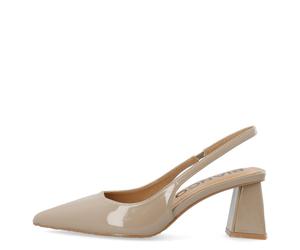 bianco - Elegante Slingback-Pumps mit modernem Blockabsatz beige - Gr. - 39