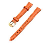 Biannbjx 12/14/16/18/20mm Lederarmband, weiches Uhrenarmband, Damenarmband, Orange-Gold, 14mm