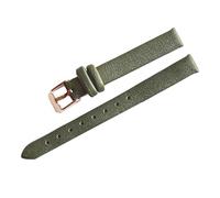 Biannbjx Leder-Uhrenarmband, Uhrenzubehör, universelles Uhrenarmband, Grüne B-Rose, 14mm