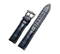 Lederarmband 12mm-26mm Herren Damen Rindslederarmband Zubehör, Blau, 15mm