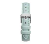 Biannbjx Uhrenarmband aus Leder für Herren und Damen, 12mm, 14mm, 15mm, 16mm, 18mm, 20mm, Schnellverschluss-Armband, Himmelblau-Silber, 14mm