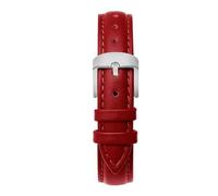 Biannbjx Uhrenarmband aus Leder für Herren und Damen, 12mm, 14mm, 15mm, 16mm, 18mm, 20mm, Schnellverschluss-Armband, Rot-Silber, 20mm