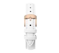 Biannbjx Uhrenarmband aus Leder für Herren und Damen, 12mm, 14mm, 15mm, 16mm, 18mm, 20mm, Schnellverschluss-Armband, Weiß-Roségold, 15mm