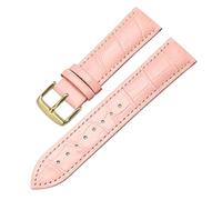 Biannbjx Universelles Ersatzarmband aus Leder für 12-22-mm-Uhrenarmband, Roségold, 24mm