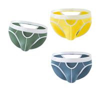 BIATWOWR Sexy Herren Dreiecksunterwäsche mit Großer Tasche, Niedriger Taille und Ohne Etikett für Komfort und Atmungsaktivität Bikini Brief