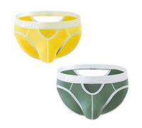 BIATWOWR Sexy Herren Dreiecksunterwäsche mit Großer Tasche, Niedriger Taille und Ohne Etikett für Komfort und Atmungsaktivität Bikini Brief