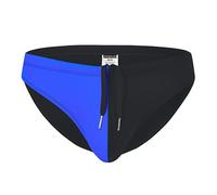 BIATWOWR Sexy Low-Rise Men's Swim Briefs with Bulge Pouch & Adjustable Drawstring Black-XL