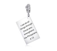 Bibel Charm Silber Kreuz Religiös Thema Charms für Europäische Pandora Armband Armbänder Schmuck Geschenk für Frauen Mädchen