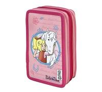 Bibi & Tina Tripledecker Federmäppchen inkl. Stiften, Radierer, Lineal etc. I Schlampermäppchen im Bibi & Tina Design I Etui für die Schule