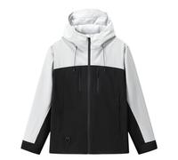 BIBOKAOKE Herren Softshelljacke Mit Kapuze - Winddichte Jacke Mit Reißverschluss Und Seitlichen Taschen | Funktionaler Outdoor Blouson Für Alltag Und Freizeit