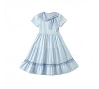BIBOKAOKE Mädchen Kleid Ärmelloses Sommerkleid Kinder Partykleider, Neckholder Festliches Kleid, Leicht Schulterfreies Chiffonkleid A-Linie, Casual Midikleid Elegant Abendkleid
