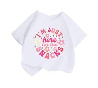 BIBOKAOKE Mädchen Oversized T-Shirt mit Spruch-Print und Blumenmotiv - Locker geschnittenes Oberteil mit Rundhalsausschnitt | Verspieltes Freizeitshirt für Spiel und Ausflug