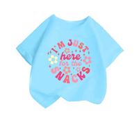 BIBOKAOKE Mädchen Oversized T-Shirt mit Spruch-Print und Blumenmotiv - Locker geschnittenes Oberteil mit Rundhalsausschnitt | Verspieltes Freizeitshirt für Spiel und Ausflug