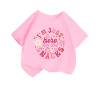 BIBOKAOKE Mädchen Oversized T-Shirt mit Spruch-Print und Blumenmotiv - Locker geschnittenes Oberteil mit Rundhalsausschnitt | Verspieltes Freizeitshirt für Spiel und Ausflug