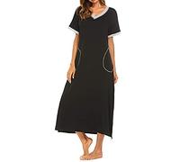BIBOKAOKE Sommerkleid Damen Kurz Strandkleid Kurzärmliges Kleid Casual Lose Tunika Kleid Bedrucktes Freizeitkleid Bequem Blumenkleid Strandkleider Damen Sommer Partykleid